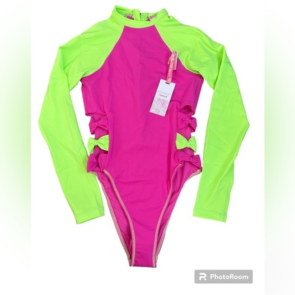 Hurley Swim 5 Loveshackfancy X Hurley Cutout Cheeky Zip Long Sleeve